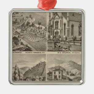 Verblijfselen, Boerderijen, Brouwerij en Stable, M Metalen Ornament