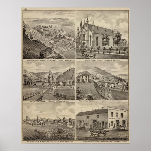 Verblijfselen, Boerderijen, Brouwerij en Stable, M Poster (Voorkant)