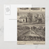 Verblijfselen en bedrijven in Muscatine Briefkaart (Voorkant / Achterkant)