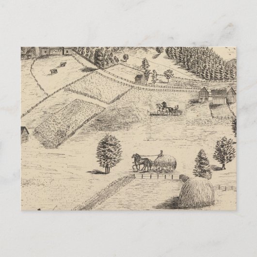 Verblijfselen en boerderij in New Haven Briefkaart (Voorkant)