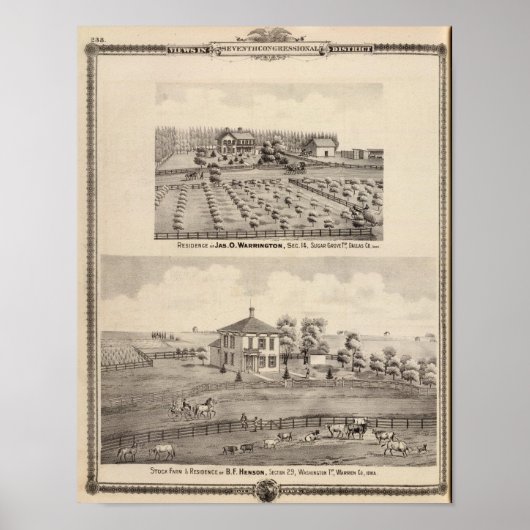 Verblijfselen en boerderij van Warrington Poster (Voorkant)