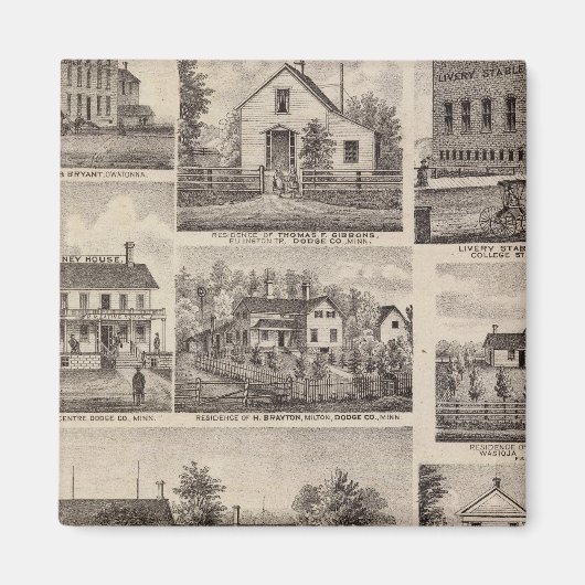 Verblijfselen en Boerderijen gebouwen, Owatonna, M Magneet (Voorkant)