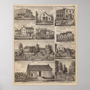 Verblijfselen en Boerderijen gebouwen, Owatonna, M Poster