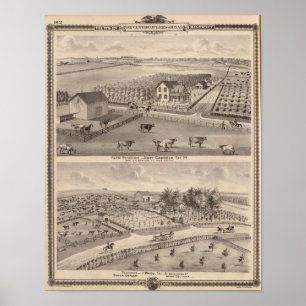 Verblijfselen en boerderijen van J Canfield en J W Poster