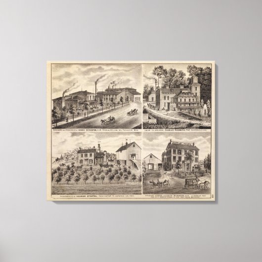 Verblijfselen en brouwerijen in Rochester, Minneso Canvas Afdruk (Voorkant)