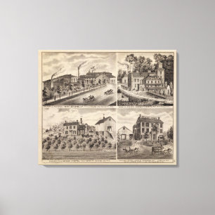 Verblijfselen en brouwerijen in Rochester, Minneso Canvas Afdruk
