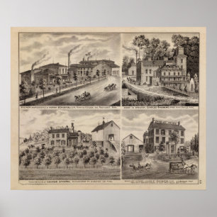 Verblijfselen en brouwerijen in Rochester, Minneso Poster
