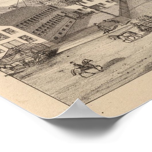 Verblijfselen en fabriek in Bennington Poster (Hoek)