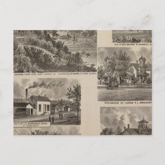 Verblijfselen en fabriek in Minnesota Briefkaart (Voorkant)