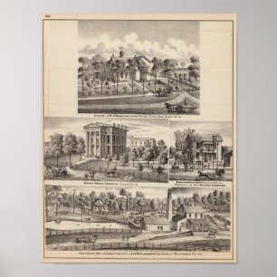 Verblijfselen en gebouwen in Poplar Grove Poster