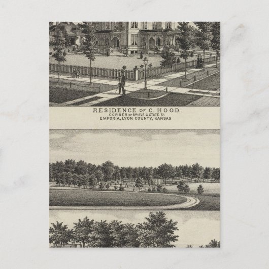 Verblijfselen, Grove, Mills, Factory, Emporia, Kan Briefkaart (Voorkant)