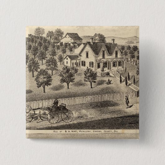 Verblijfselen van SA Nay en DM Winans Vierkante Button 5,1 Cm (Voorkant)