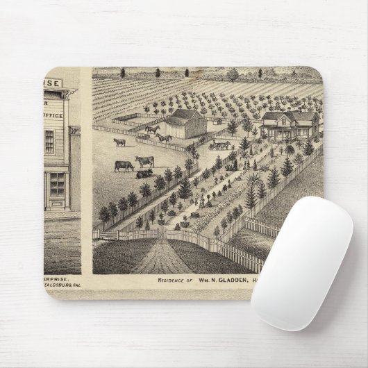 Verblijfselen van Wm N Gladden en mevrouw Ina B Mi Muismat (Met muis)