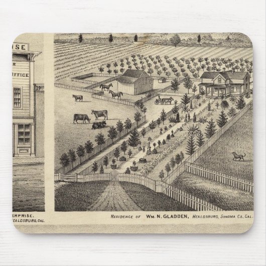 Verblijfselen van Wm N Gladden en mevrouw Ina B Mi Muismat (Voorkant)