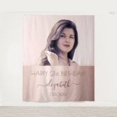 Verblijfsfeest roos gouden roze wandkleed (Voorkant)