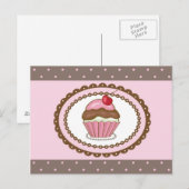 Verblijfskaart met cupcake briefkaart (Voorkant / Achterkant)