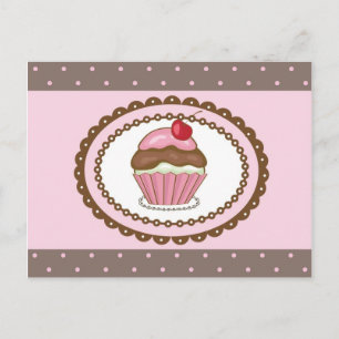Verblijfskaart met cupcake briefkaart