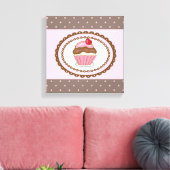 Verblijfskaart met cupcake canvas afdruk (Insitu (Woonkamer))