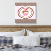 Verblijfskaart met cupcake canvas afdruk (Insitu (Slaapkamer))