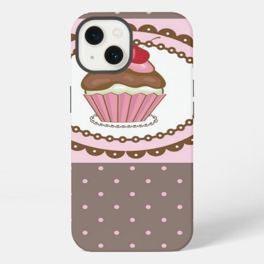 Verblijfskaart met cupcake iPhone hoesje (Achterkant)
