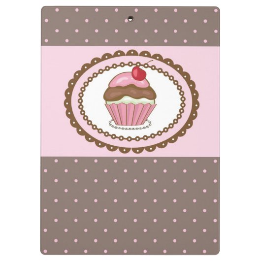 Verblijfskaart met cupcake klembord (Achterkant)