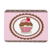 Verblijfskaart met cupcake magneet (Horizontaal)