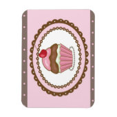 Verblijfskaart met cupcake magneet (Verticaal)