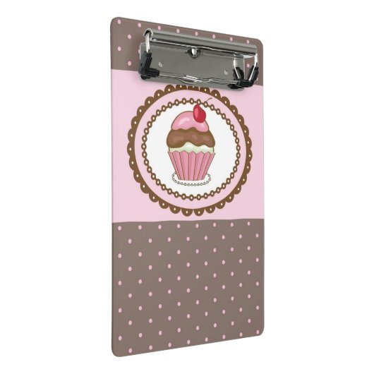 Verblijfskaart met cupcake mini klembord (Schuin)