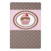 Verblijfskaart met cupcake mini klembord (Achterkant)