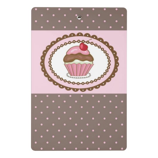 Verblijfskaart met cupcake mini klembord (Achterkant)