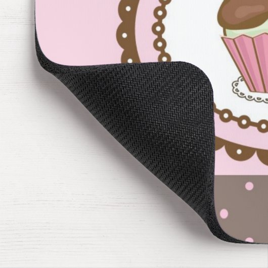 Verblijfskaart met cupcake muismat (Hoek)