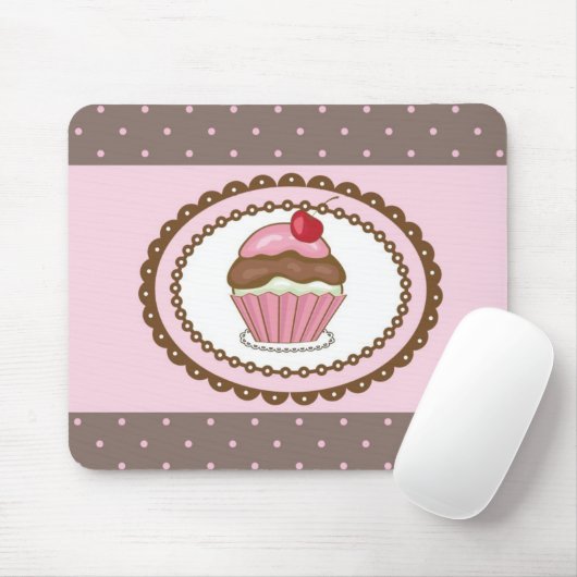 Verblijfskaart met cupcake muismat (Met muis)