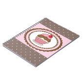 Verblijfskaart met cupcake notitieboek (Linkerzijde)