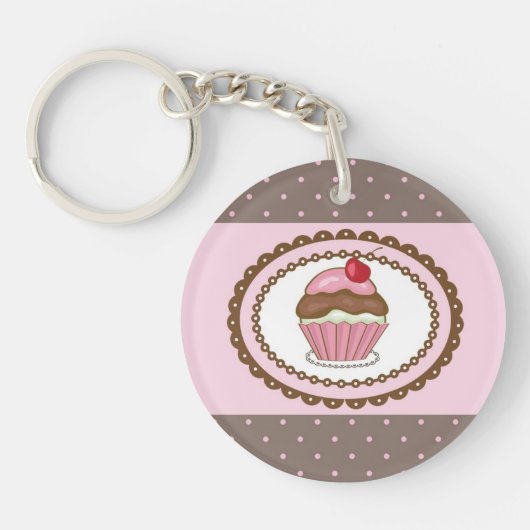 Verblijfskaart met cupcake sleutelhanger (Voorkant)