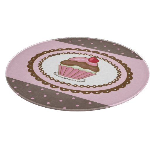 Verblijfskaart met cupcake snijplank (Hoek)