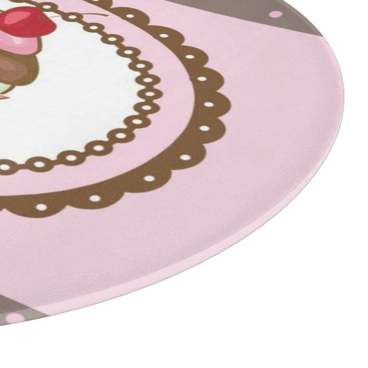 Verblijfskaart met cupcake snijplank (Hoek)