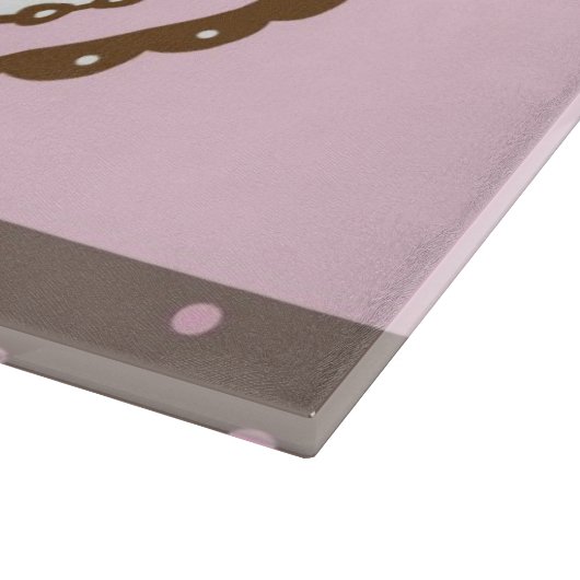 Verblijfskaart met cupcake snijplank (Hoek)