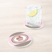 Verblijfskaart met cupcake zandsteen onderzetter (Zijkant)