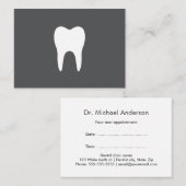 Verblijfskaarten voor tandheelkundig gebruik - gri afsprakenkaartje (Voorkant / Achterkant)