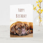 Verblijfsrust op de geboorte Zad Dog Verblijf de p Kaart (Gele Bloem)