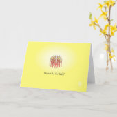 Verblind door het licht? Horizontaal Wenskaart Kaart (Gele Bloem)