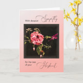 Verblind Wild Roos Sympathie Verlies van Husband Kaart (Gele Bloem)