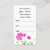 Verblindende Geraniums, Achterkant Volgende Benoem Visitekaartje (Achterkant)