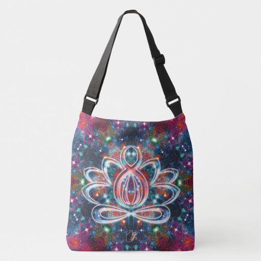 Verblindende Zen Lotus Crossbody Tas (Voorkant)