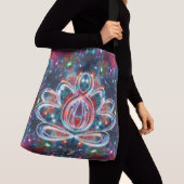 Verblindende Zen Lotus Crossbody Tas (Dichtbij)