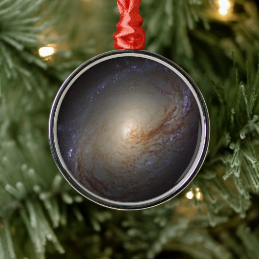 Verblote Lenticulaire Galaxy NGC 3368 Metalen Ornament (Boom)