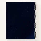Verblote Uil en Halve Maan in Sterrenhemel Notitieboek (Achterkant)