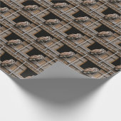 Verblote uil in schuurraam cadeaupapier (Hoek)