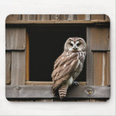 Verblote uil in schuurraam muismat (Voorkant)