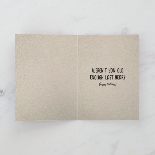 Verblote uil met Humor Verjaardag Kaart (Binnen)